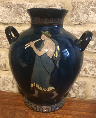 Pottery vase antique edwardian - pottery,