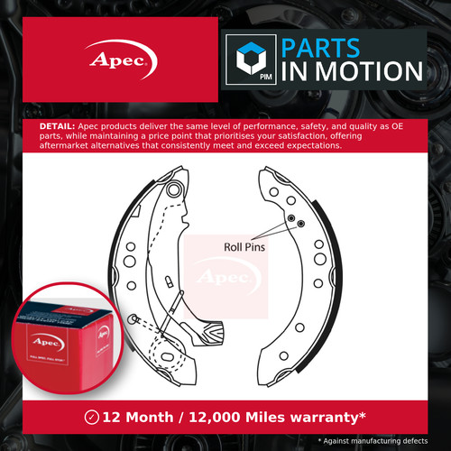 Brake shoes set fits citroen - shoes,