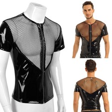 UK Men Shiny PVC Leather