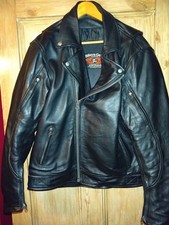Brando Leather Motorcycle Jacket Size  L. By Australian Biker Gear