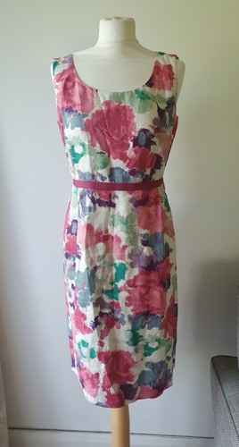 Kew linen dress abstract - linen,