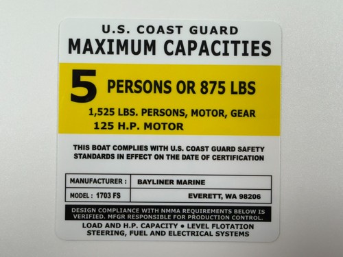 Bayliner 1703 capacity - bayliner,