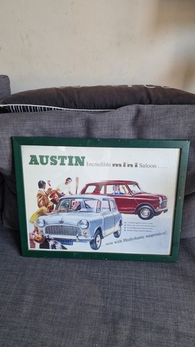 Framed austin mini - austin, saloon