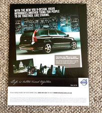 VOLVO V50 R DESIGN - FRAMEABLE COLLECTIBLE ORIGINAL MODERN CLASSIC CAR ADVERT