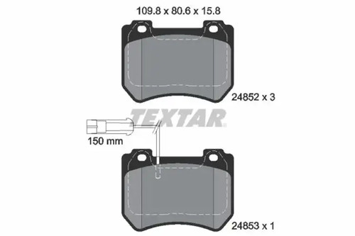 Brake pads 2485201 textar - brake,