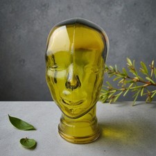 Vintage heavy glass yellow