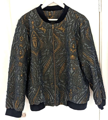 Vintage metallic brocade - vintage,