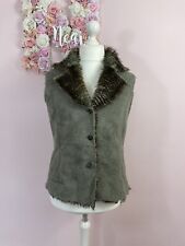 Vintage Y2K 90’s Khaki Green AFGHAN Jacket Gilet SIZE M Penny Lane Vegan Vegan