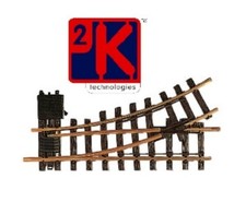 LGB L12100 - 45mm G Scale Left Hand Point Radius 1 600mm 30' 300mm Long T48 Post