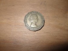 1959 three pence piece