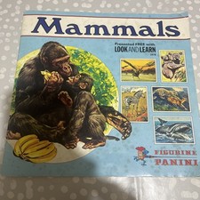 Panini Mammals Sticker Book 18 stickers stuck in 1978 used Condition
