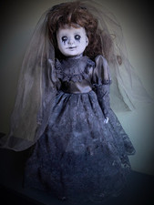 OOAK Gothic Creepy Horror Halloween Porcelain Doll bride