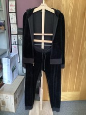 Juicy Couture Black Velour Tracksuit, with Pink Logo. Size M, see photos