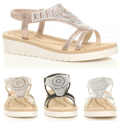 Womens ladies low wedge - low,