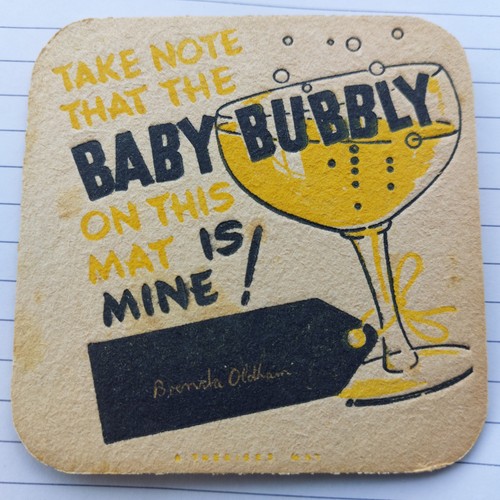 Baby bubbly beer mat - beer, mat.