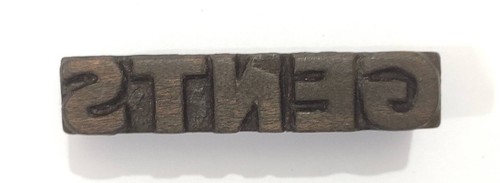 Vintage gent letterpress - "gent's",