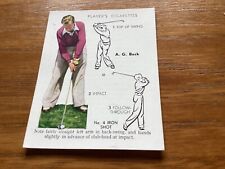 PLAYERS-  GOLF- CHANNEL ISLANDS  -  1939 -No 3  IRON SHOT -A G BECK IN VGC