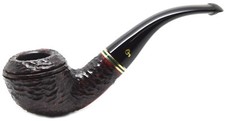 Peterson Emerald 9mm Filter Rustic Finish Medium Bent Rhodesian Briar Pipe (999)