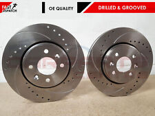 FOR RENAULT CLIO SPORT 172 182 FRONT VENTED DRILLED AND GROOVED BRAKE DISC DISCS