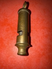 antique English brass "The Metropolitan" whistle by J Hudson and Co