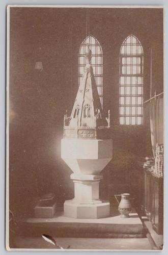 Postcard antique rppc church - rppc,