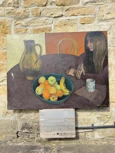 Vintage oil painting - painting, dated