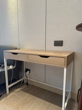 IKEA Desk, white stained/oak