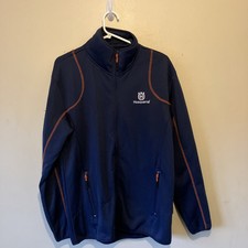 Husqvarna Motorcycles Full Zip Jacket Men's Size Medium Navy Blue