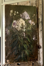 Antique French Floral Oil on
