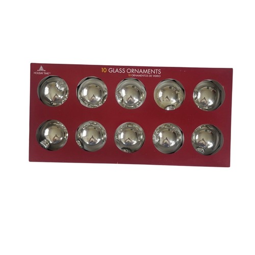 Holiday time silver glass - 10,