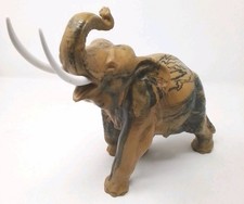 Vtg - Elephant Figurine - Marble Effect Resin -  Approx  24cm 