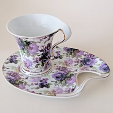 Purple Floral Mug & Snack