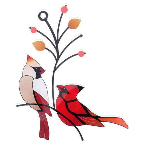 Decorative bird glass hanging - glass,