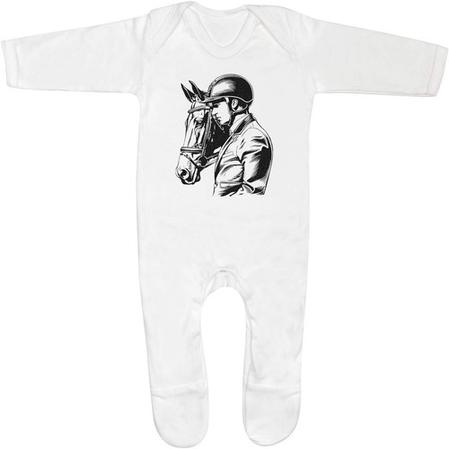 Horse rider with - horse, side