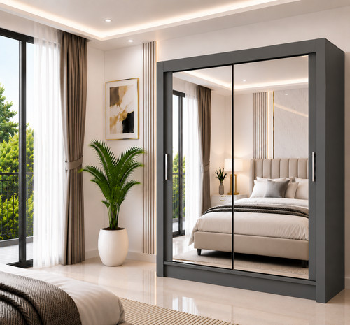 Mirrored sliding door - sliding, wardrobe