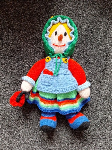 Hand knitted grandma scarecrow - hand,