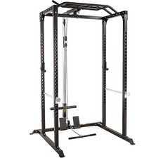 Power Rack Squat Cage with Cable Pulley System Home Gym Weight Lifting Training