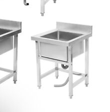 Stainless Steel Commercial Catering Kitchen Sink Single/Double Deep Bowl Drainer