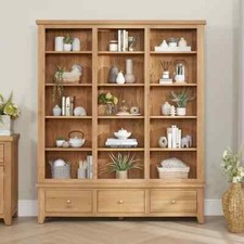 Cheshire Weathered Limed Oak Extra Large Grand Library Bookcase