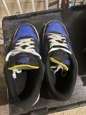 Nike Renzo 2 Trainers Skateboard Low Suede Leather Blue Black Uk size 11 