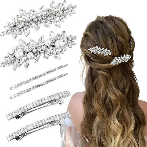 Pcs diamante hair - 6, clips