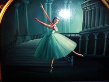 Stratton Evening Bag Hand-Painted Ballerina Powder Compact Lipstick + Mirror Set