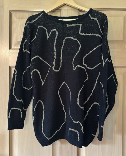 Vtg 80s kate collins metallic - collins,