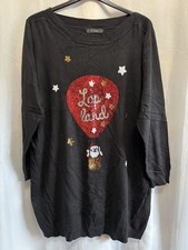 @318 Evans Sz 26/28 Black Knit