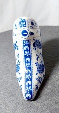 Compton Woodhouse Bone China Princess Royale Miniature Shoe Ornament Blue White