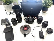 Canon EOS 100D 18.0 MP Digital SLR Camera - Black - HUGE Lens Bundle