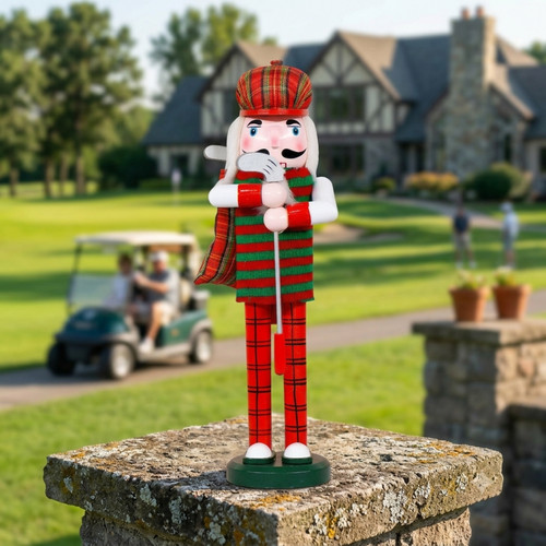 Wooden golf nutcracker - wooden,