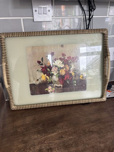 Retro tray glass top - tray, with