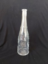 Vintage 90s ikea Emma Dafnas Glass Bud vase bottle floral embossed  pink 