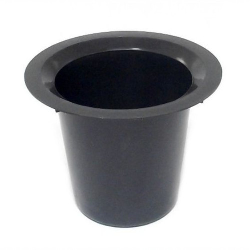 Grave pot with lid black - with,